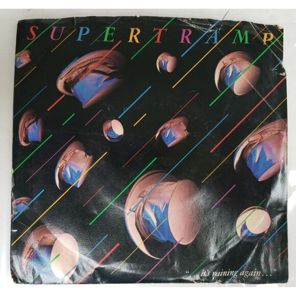 Record 45 RPM Vinyl  Supertramp It's Raining Again/ Bonnie Record VINTAGE 1982 - Picture 1 of 6